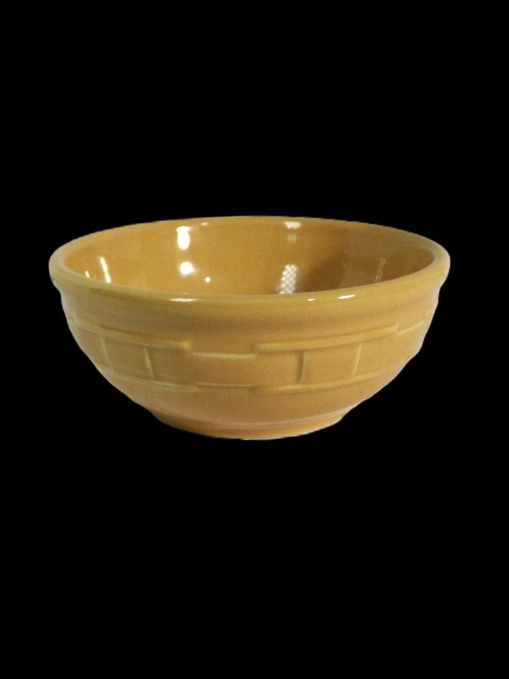 Longaberger Pottery Mixing Bowl Woven Traditions Butternut Kitchen Decor - Picture 2 of 6